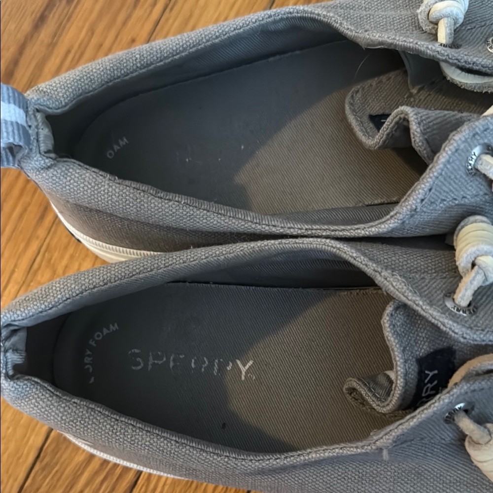 Sperry Gray Casual Canvas Shoes Woman 8.5 - Picture 4 of 8